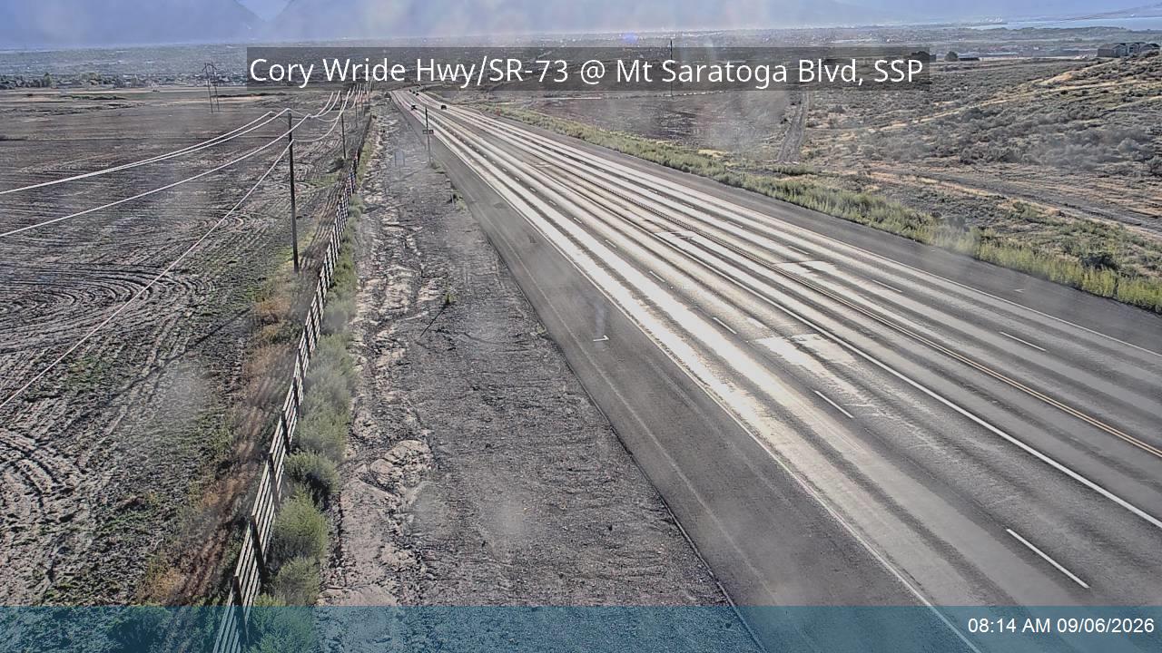 Cory Wride Hwy / SR-73 @ Mt Saratoga Blvd / MP 34.6, SSP live camera view