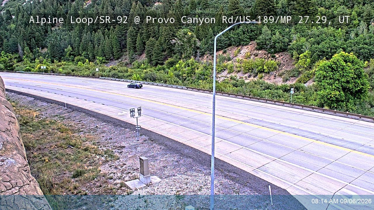 SR-92 @ Milepost 27.29, UT live camera view