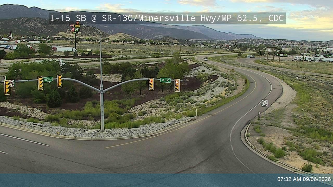 I-15 SB @ SR-130 / Minersville Hwy / MP 62.5, CDC live camera view