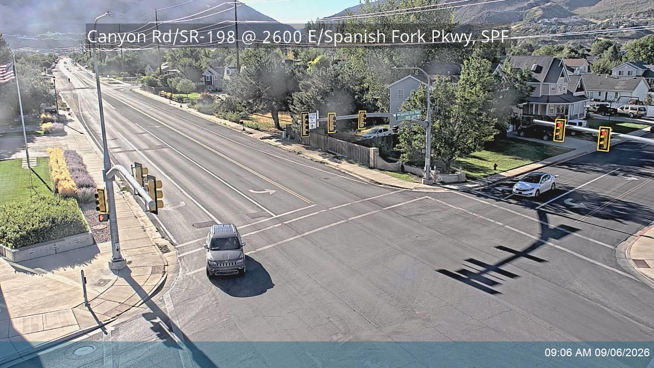 Canyon Rd / SR-198 @ 2600 E / Spanish Fork Pkwy, SPF live camera view