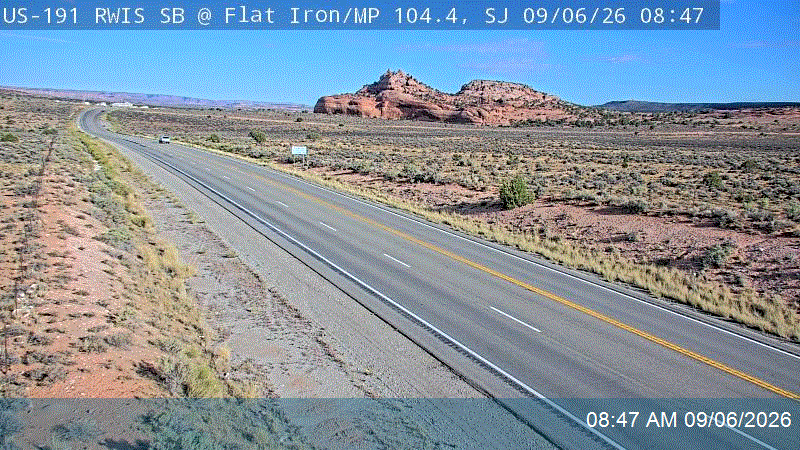 US-191 RWIS SB @ Flat Iron / MP 104.44, SJ live camera view