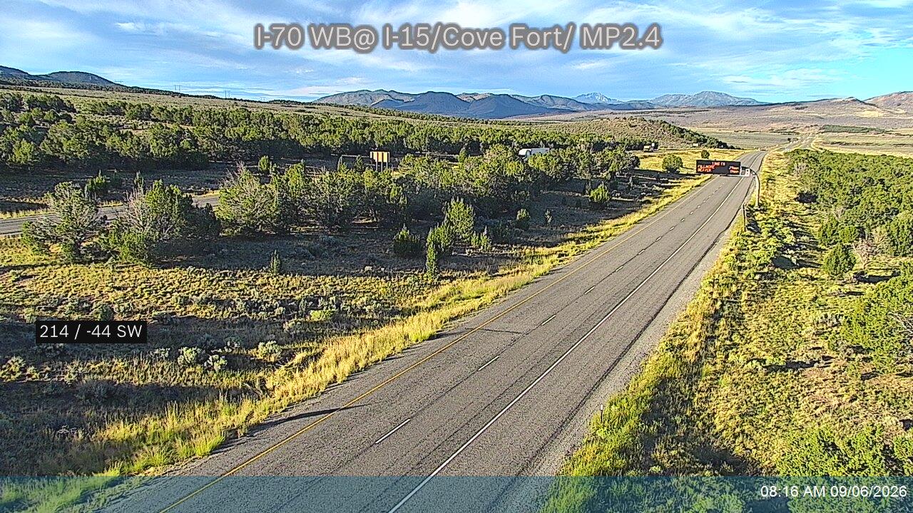 I-70 WB @ I-15 / Cove Fort / MP 2.4, MD live camera view