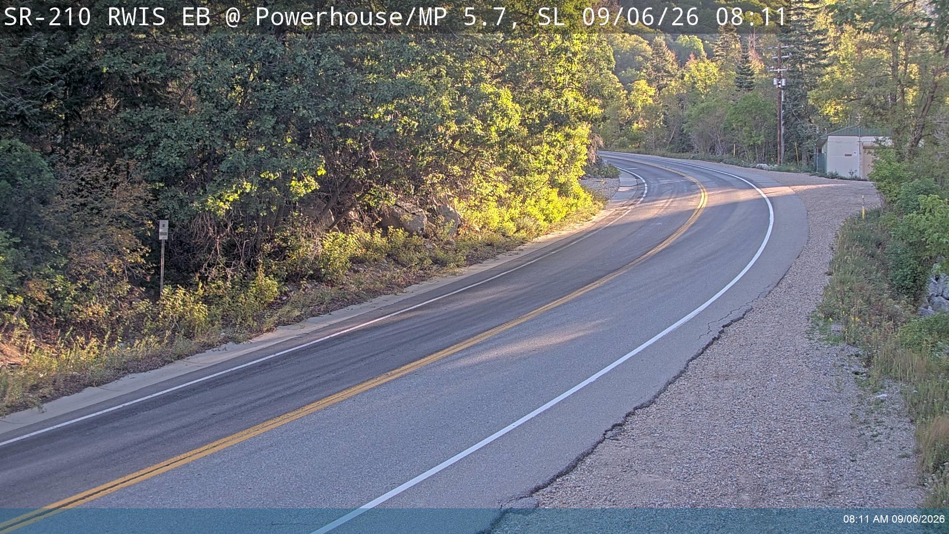 Little Cottonwood Rd / SR-210 RWIS EB @ Powerhouse / MP 5.67, SL live camera view