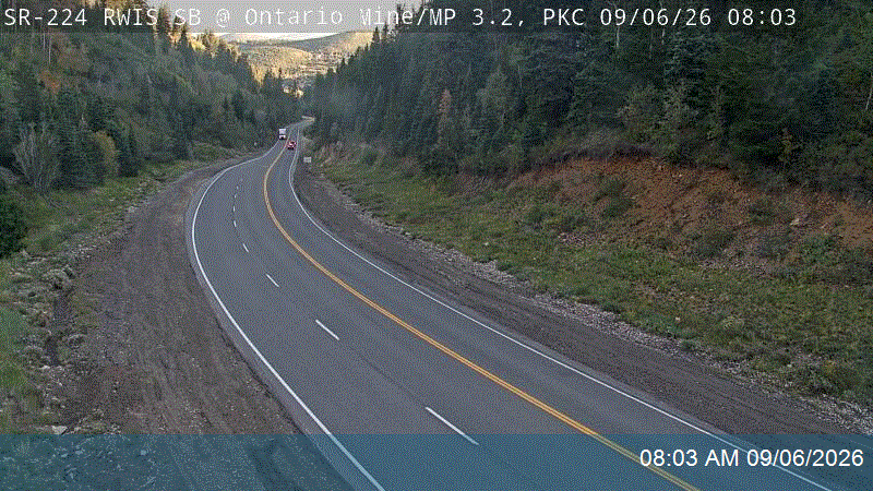 SR-224 / Marsac Ave RWIS SB @ Ontario Mine / MP 3.22, PKC live camera view