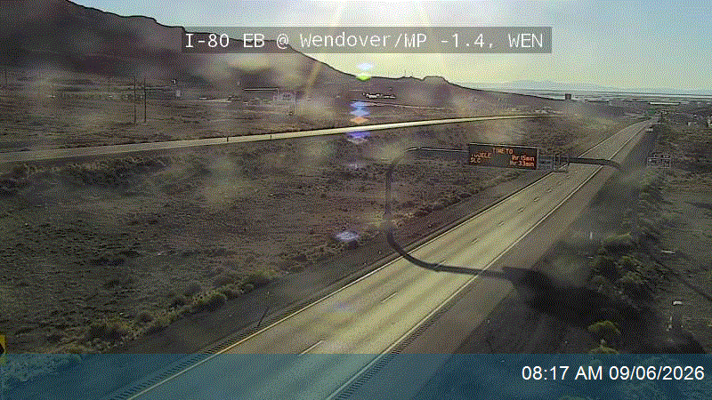 I-80 EB @ Wendover / UT MP -1.4 / NV MP 409.25, WEN live camera view