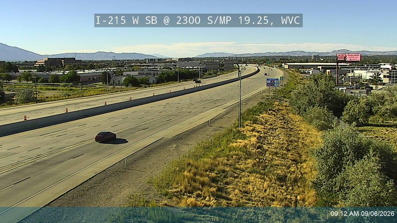 I-215 W SB @ 2300 S / MP 19.25, WVC live camera view