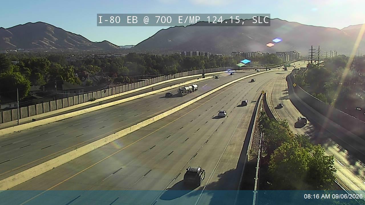 I-80 EB @ 700 E / SR-71 / MP 124.15, SLC live camera view