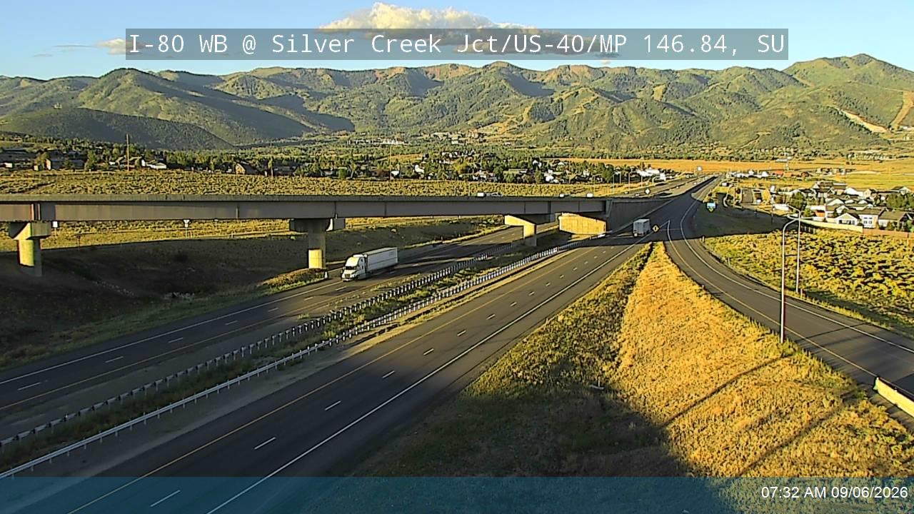 I-80 WB @ Silver Creek Jct / US-40 / MP 146.84, SU live camera view
