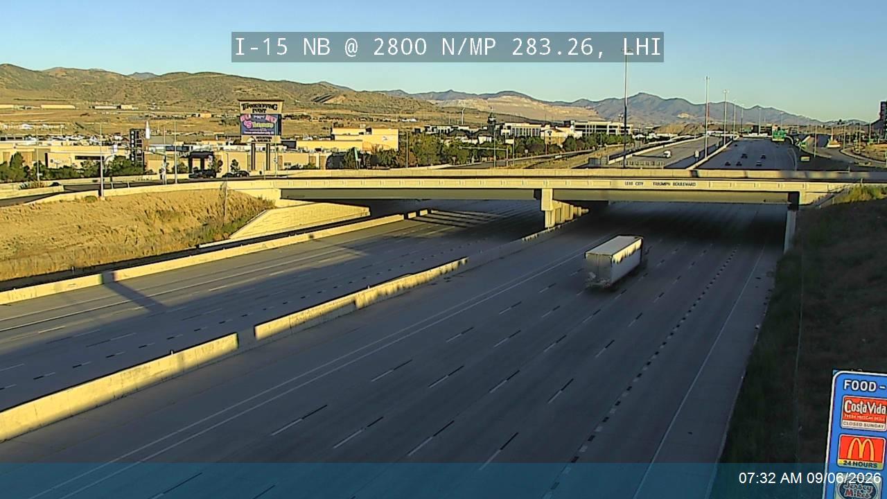 I-15 NB @ 2800 N / MP 283.26, LHI live camera view