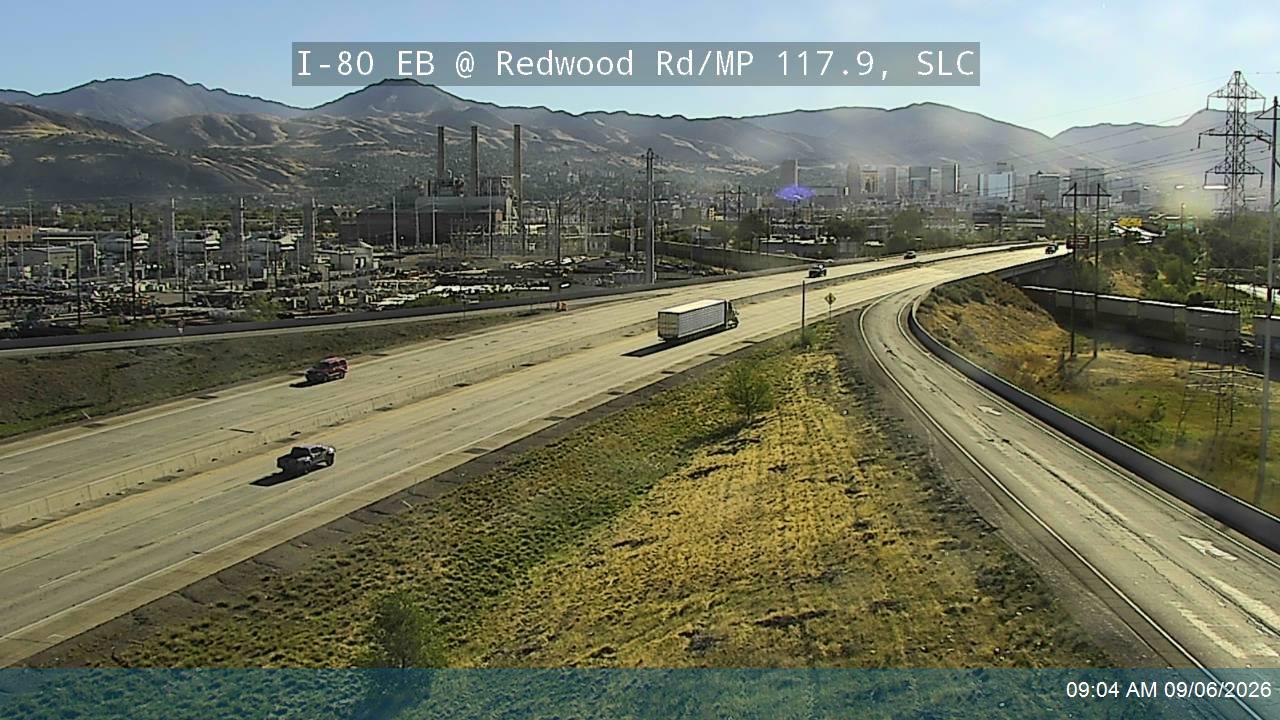 I-80 EB @ Redwood Rd / SR-68 / MP 117.9, SLC live camera view