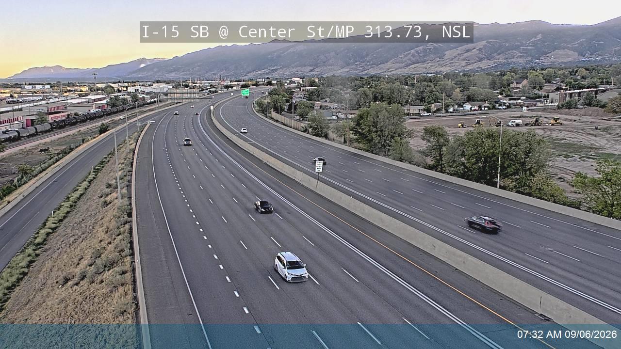 I-15 SB @ Center St / MP 313.73, NSL live camera view