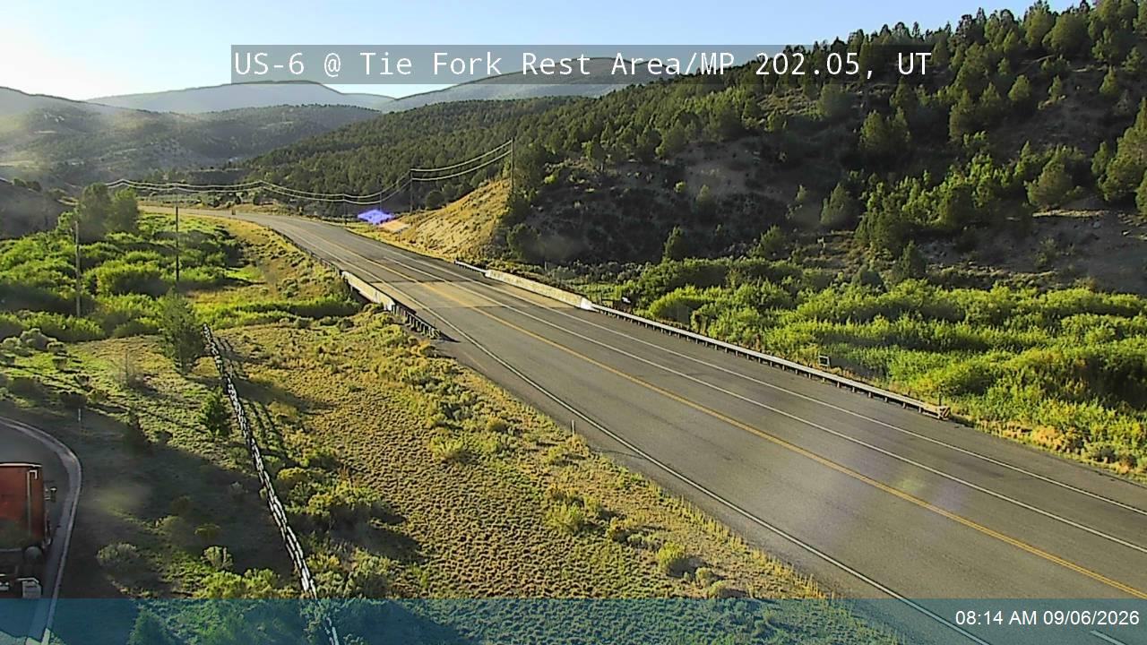 US-6 @ Tie Fork Rest Area / MP 202.05, UT live camera view
