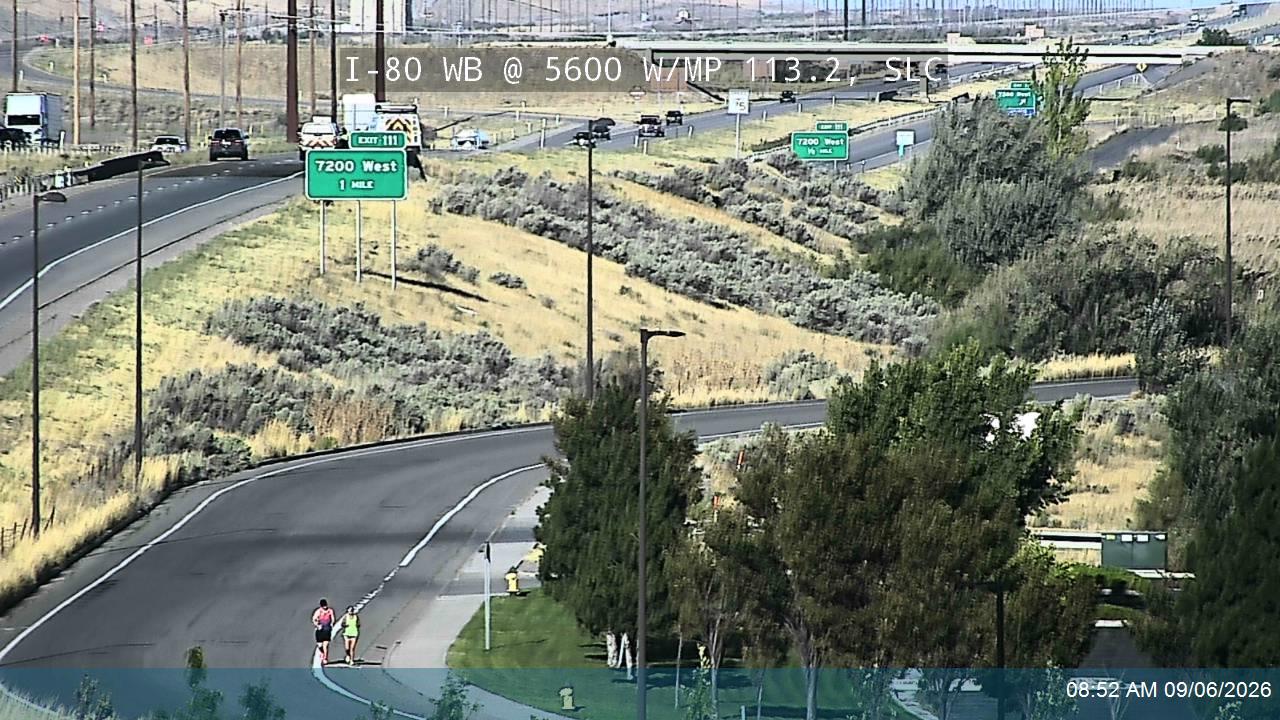 I-80 WB @ 5600 W / SR-172 / MP 113.2, SLC live camera view