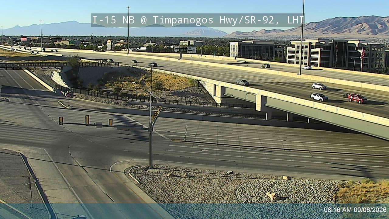 I-15 NB @ Timpanogos Hwy / SR-92 / MP 284, LHI live camera view