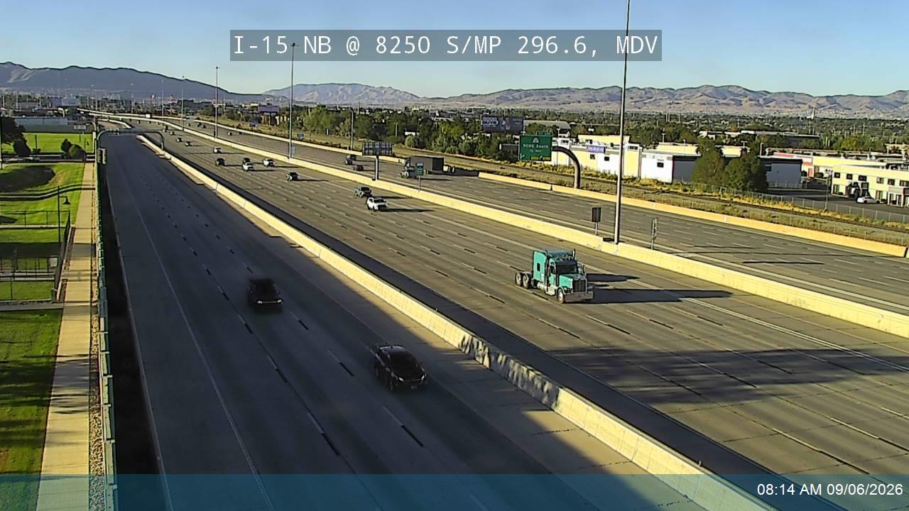 I-15 NB @ 8250 S / MP 296.6, MDV live camera view