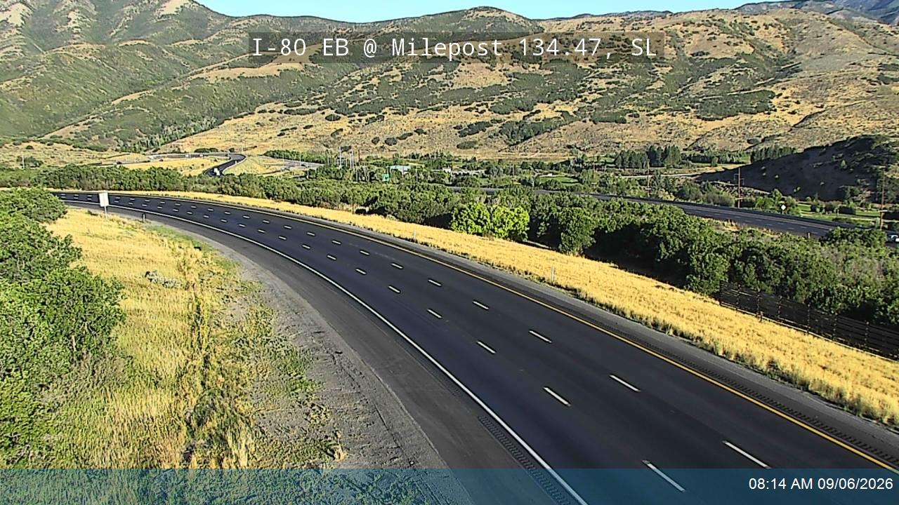 I-80 / Parleys Canyon EB @ Milepost 134.47, SL live camera view