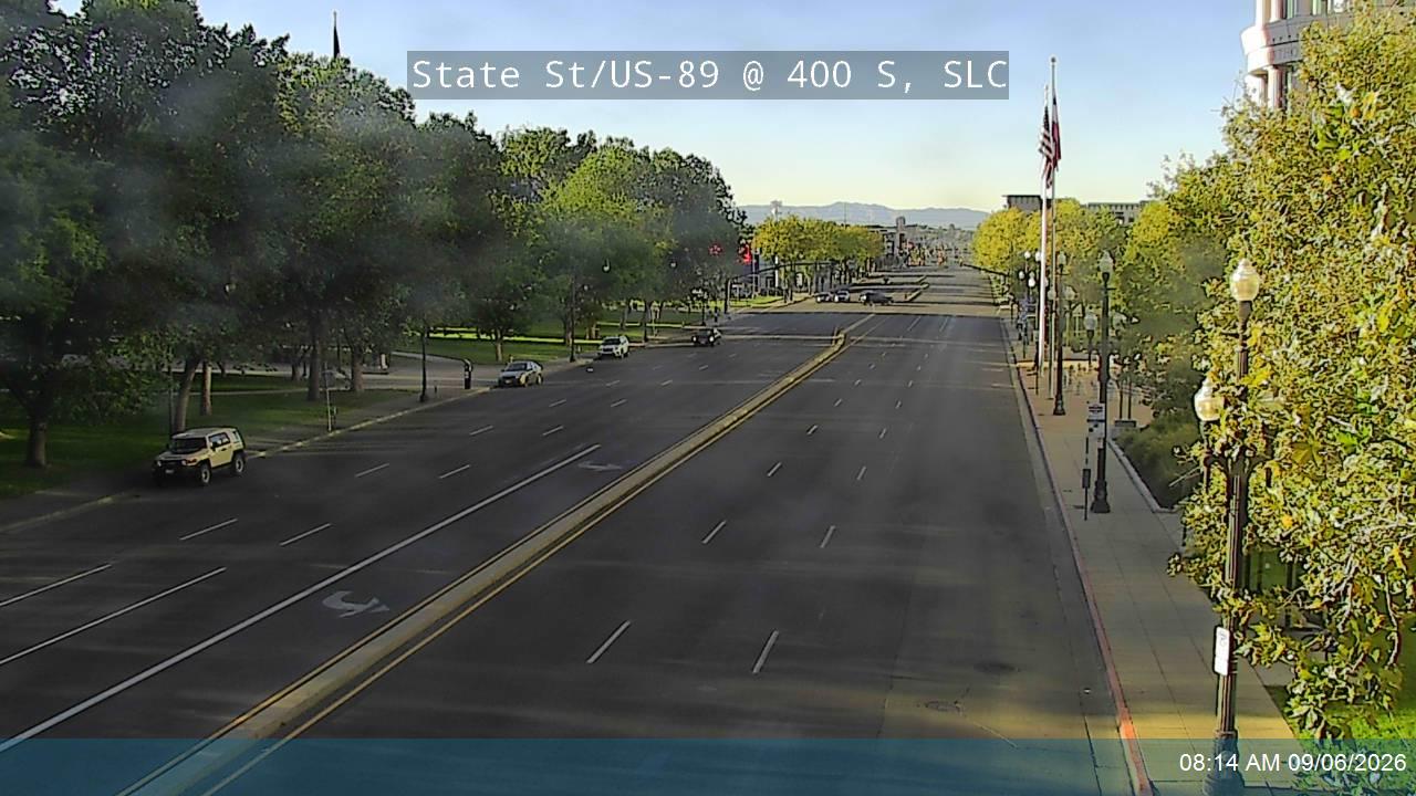State St / US-89 @ 400 S / University Blvd / SR-186, SLC live camera view