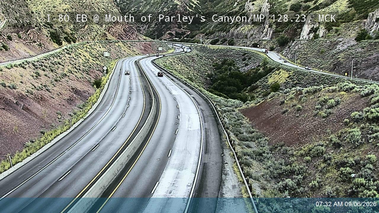 I-80 EB @ Mouth of Parleys Canyon / MP 128.23, SL live camera view