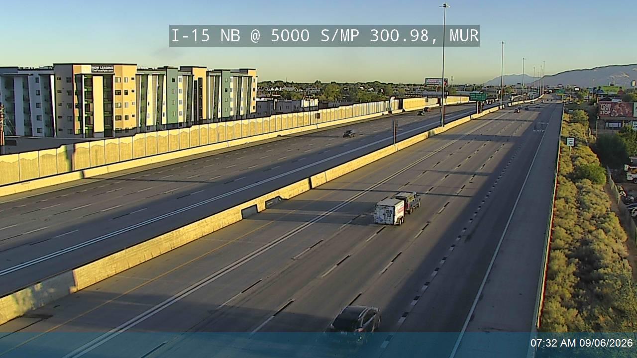 I-15 NB @ 5000 S / MP 301, MUR live camera view