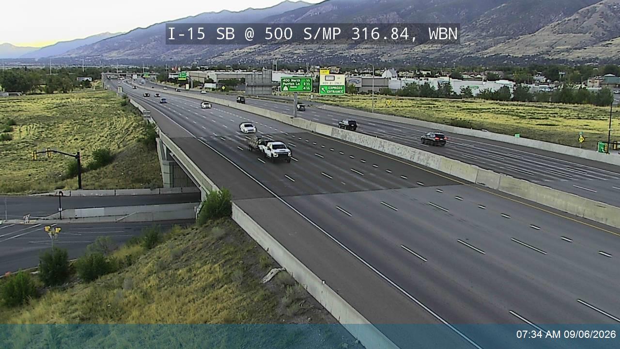 I-15 SB @ 500 S / SR-68 / MP 316.84, WBN live camera view