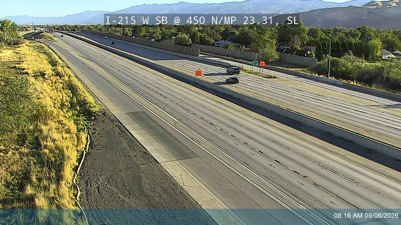 I-215 W SB @ 450 N / MP 23.31, SLC live camera view