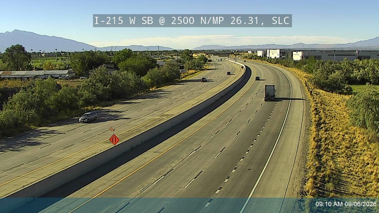 I-215 W SB @ 2500 N / MP 26.31, SLC live camera view