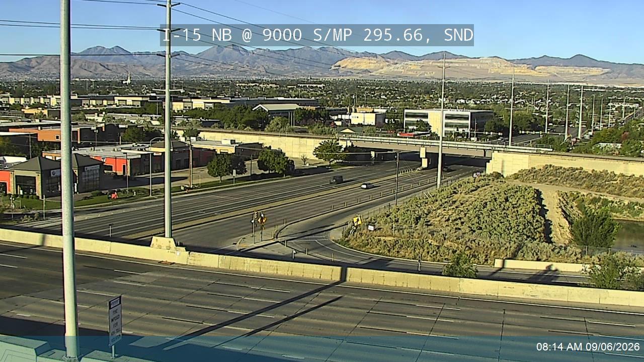 I-15 NB @ 9000 S / SR-209 / MP 295.66, SND live camera view