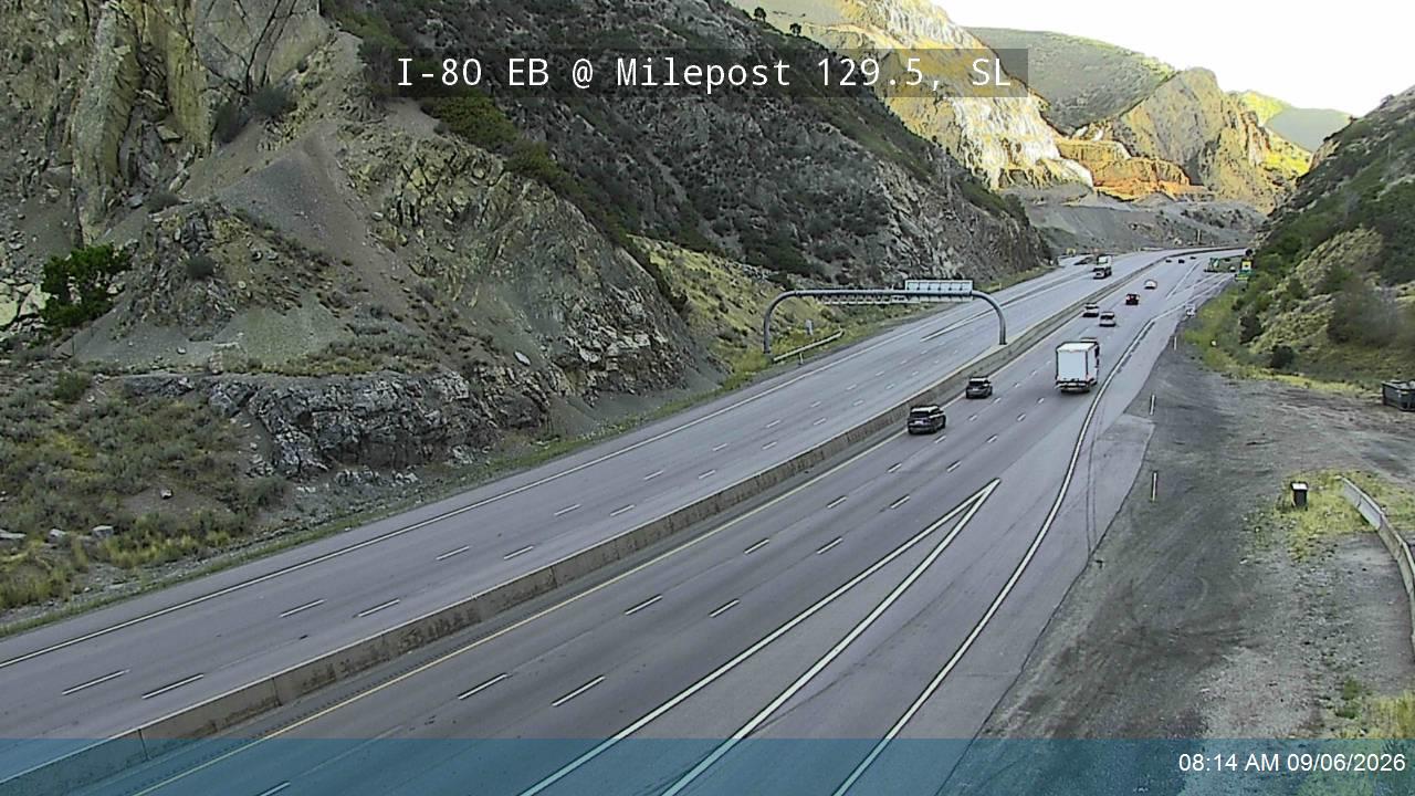 I-80 / Parleys Canyon EB @ Chain Up Area East / MP 129.5, SL live camera view