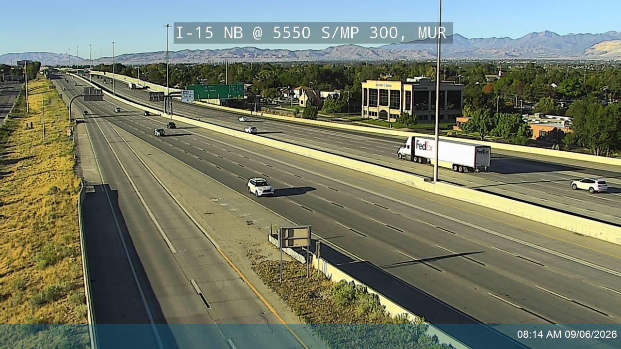 I-15 NB @ 5550 S / MP 300, MUR live camera view