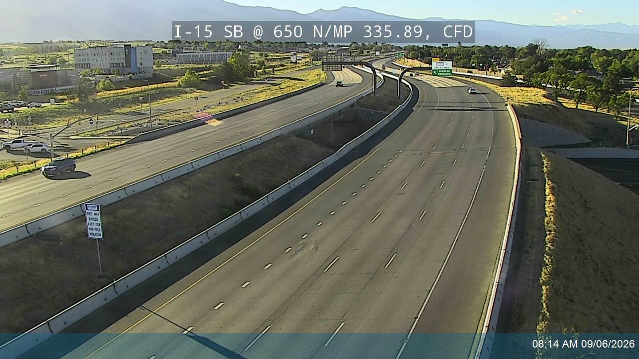I-15 SB @ 650 N / SR-103 / MP 335.89, CFD live camera view
