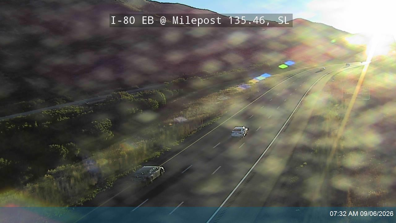 I-80 / Parleys Canyon EB @ Milepost 135.46, SL live camera view