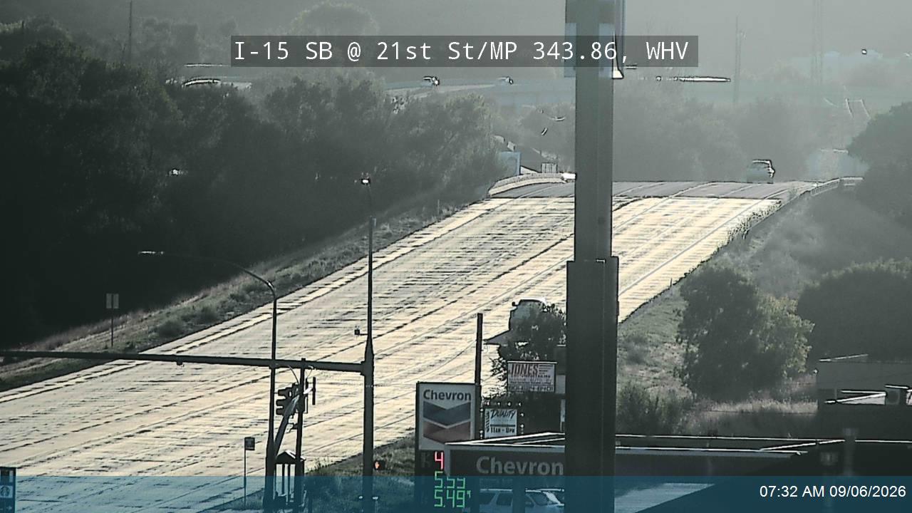 I-15 SB @ 21st St / SR-104 / MP 343.86, WHV live camera view