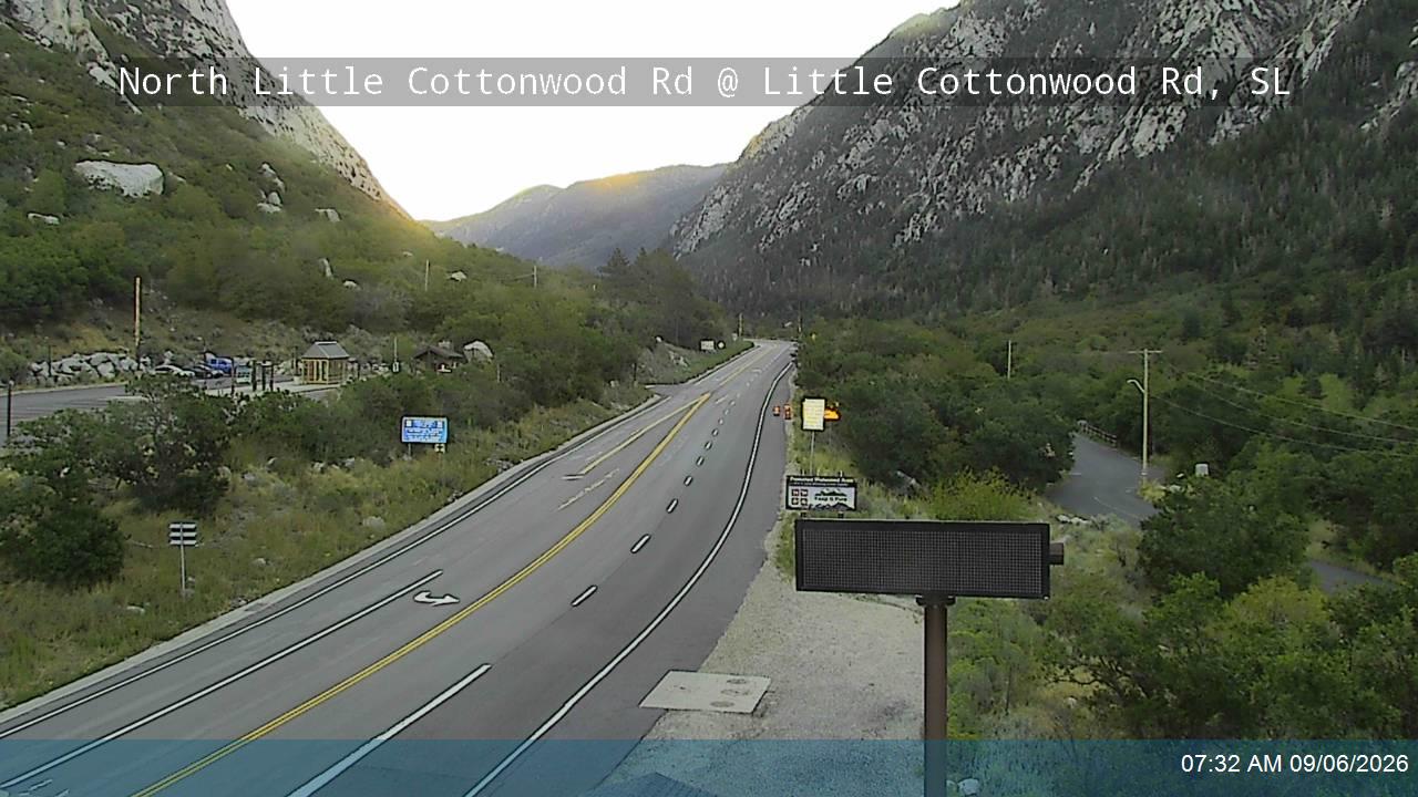 North Little Cottonwood Rd / Little Cottonwood Canyon Rd / SR-210 @ Little Cottonwood Rd / SR-209, SL live camera view