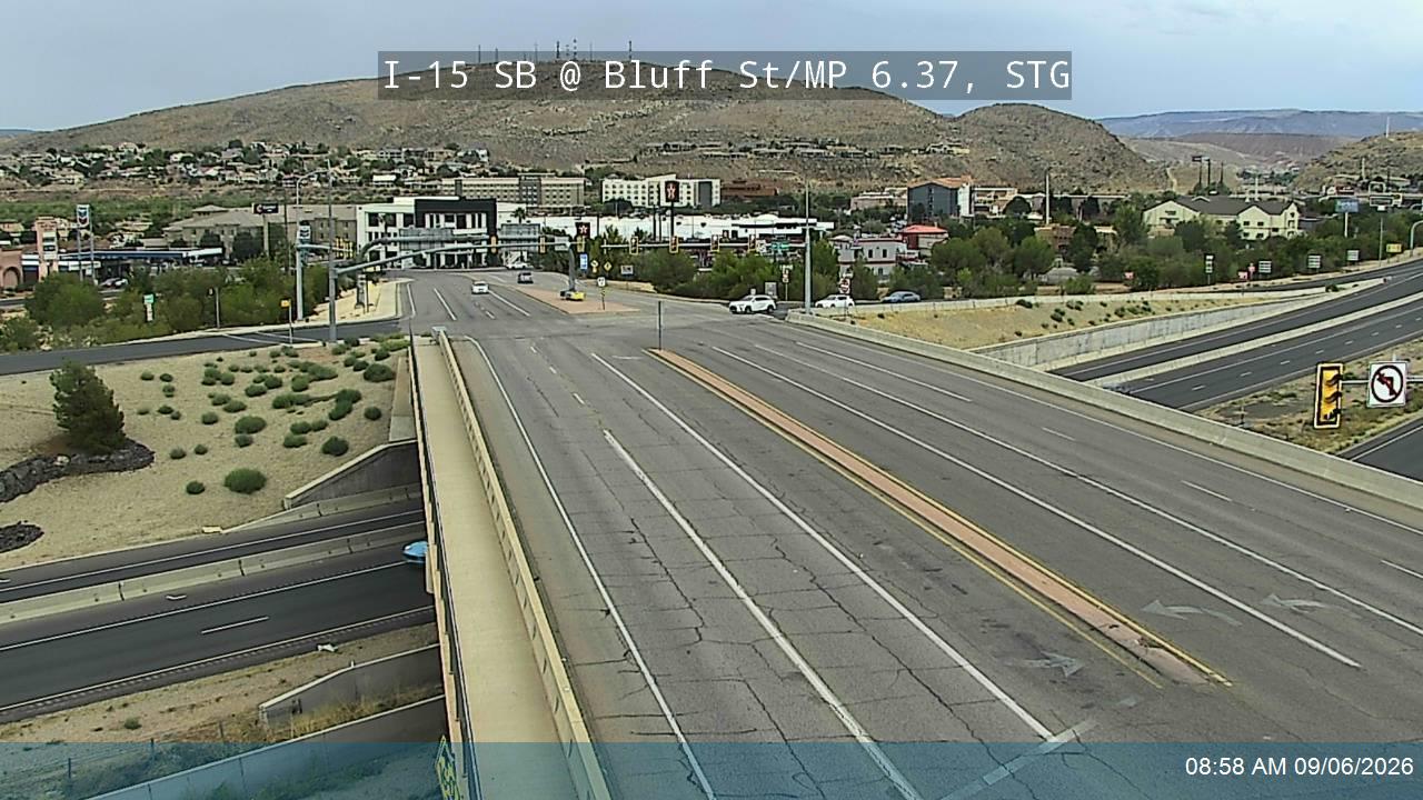 I-15 SB @ Bluff St / SR-18 / MP 6.37, STG live camera view