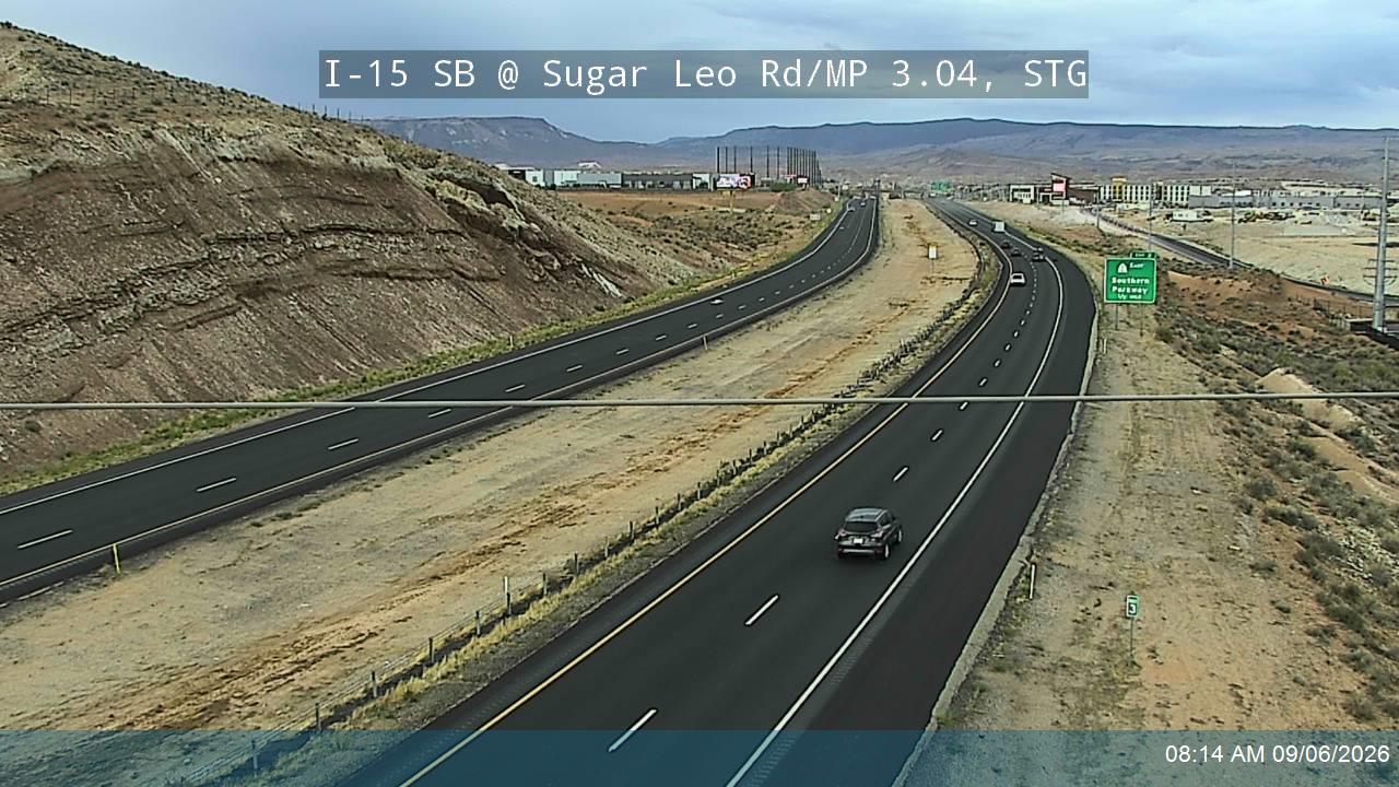 I-15 SB @ Sugar Leo Rd / MP 3.04, STG live camera view