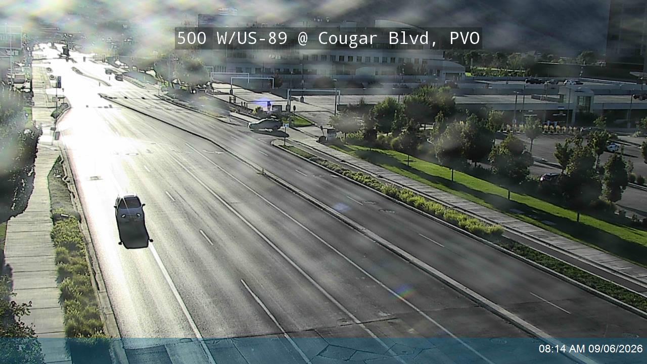 500 W / State St / US-89 @ Cougar Blvd / Columbia Ln / 1230 N, PVO live camera view