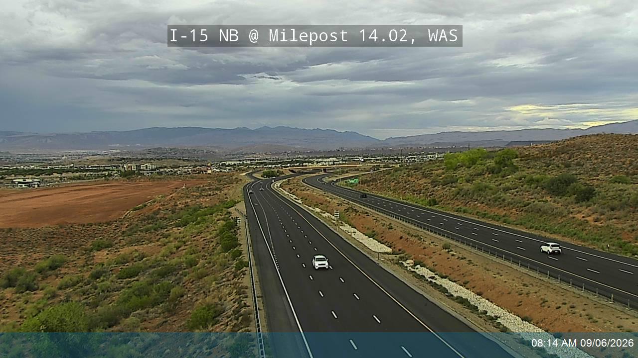 I-15 NB @ Milepost 14.02, WAS live camera view