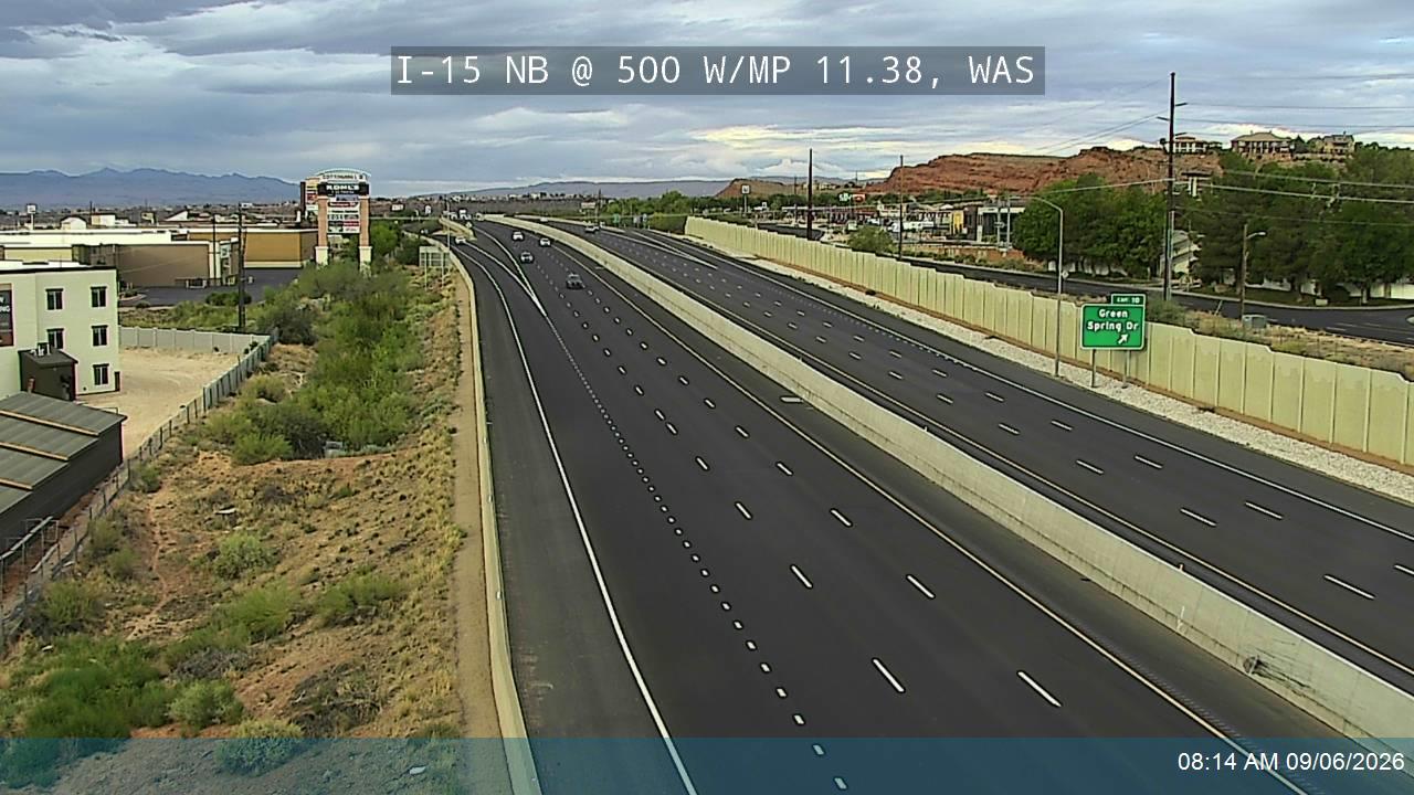 I-15 NB @ 500 W / MP 11.38, WAS live camera view