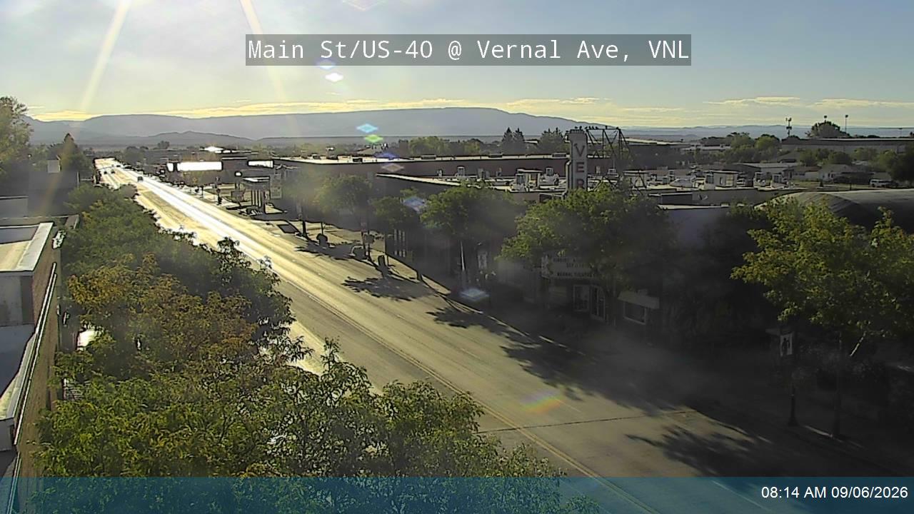 Main St / US-40 @ Vernal Ave / US-191 / MP 144.3, VNL live camera view