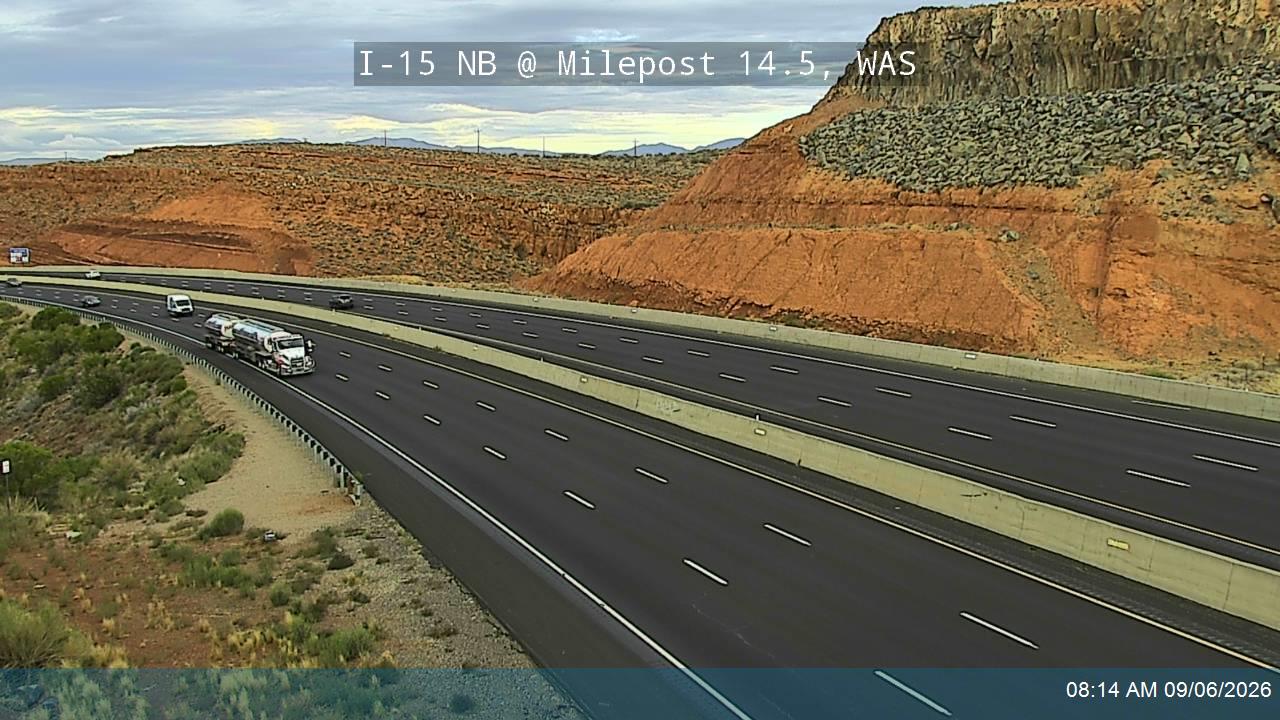 I-15 NB @ Milepost 14.5, WAS live camera view
