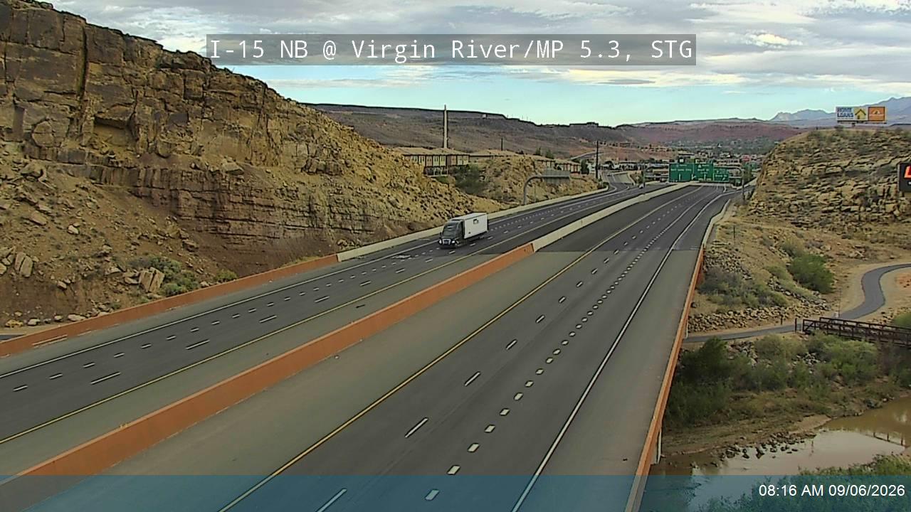 I-15 NB @ Virgin River / MP 5.3, STG live camera view