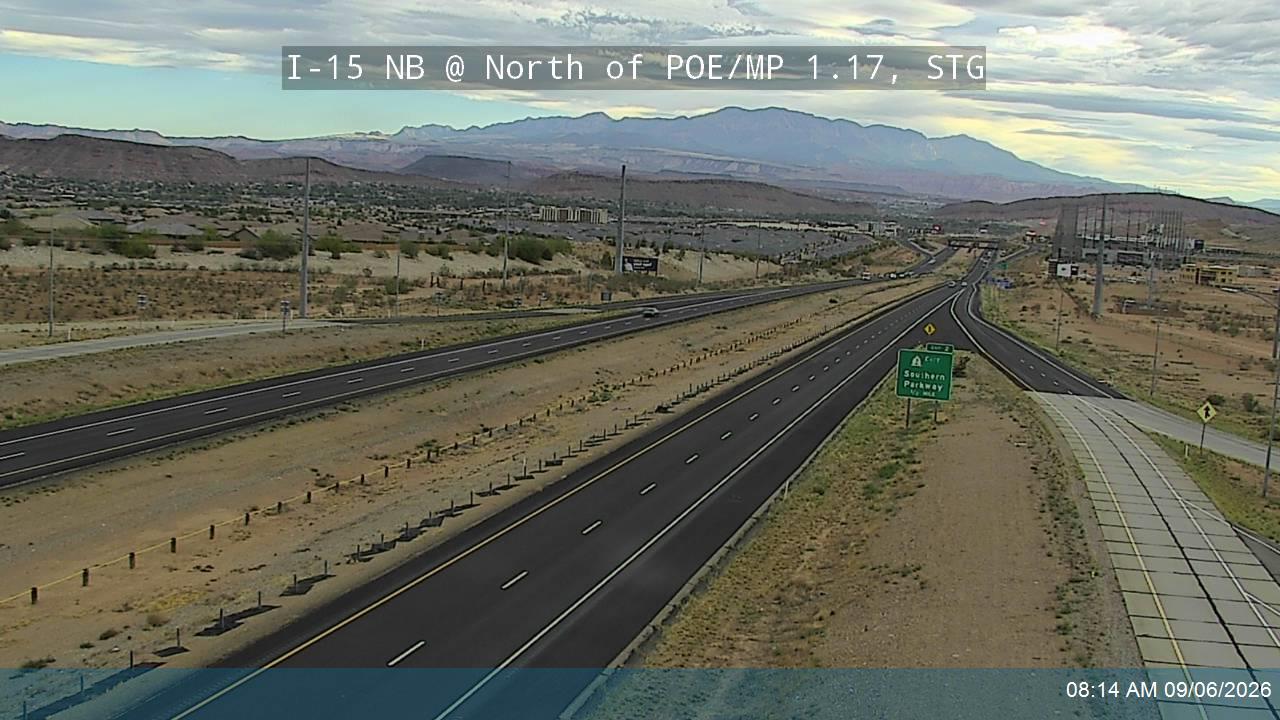 I-15 NB @ North of POE / MP 1.17, STG live camera view
