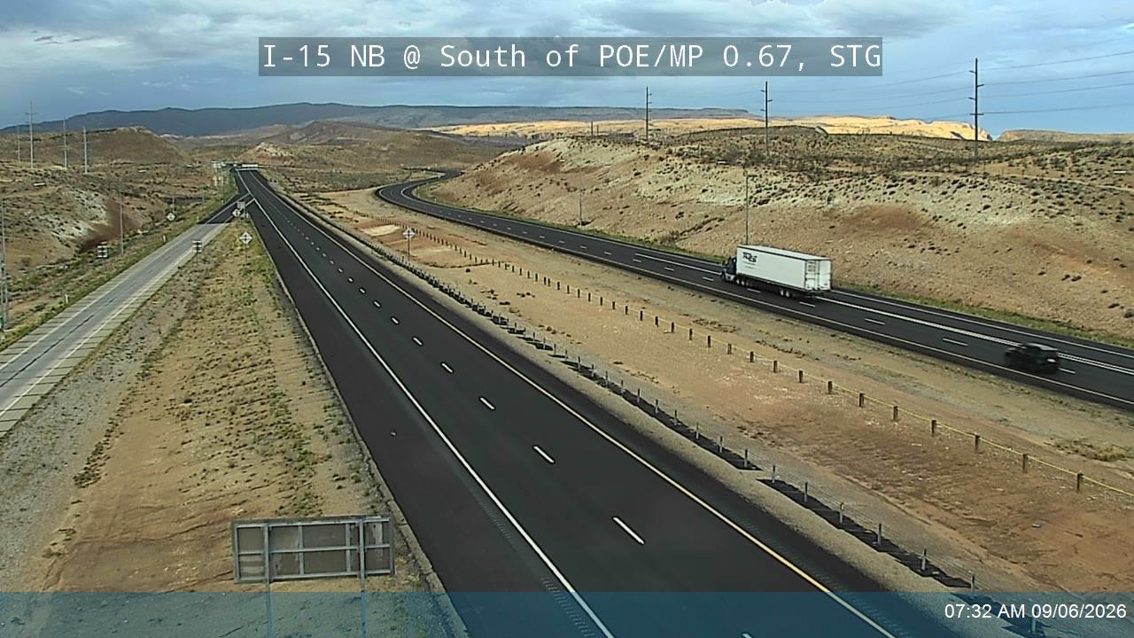 I-15 NB @ South of POE / MP 0.67, STG live camera view