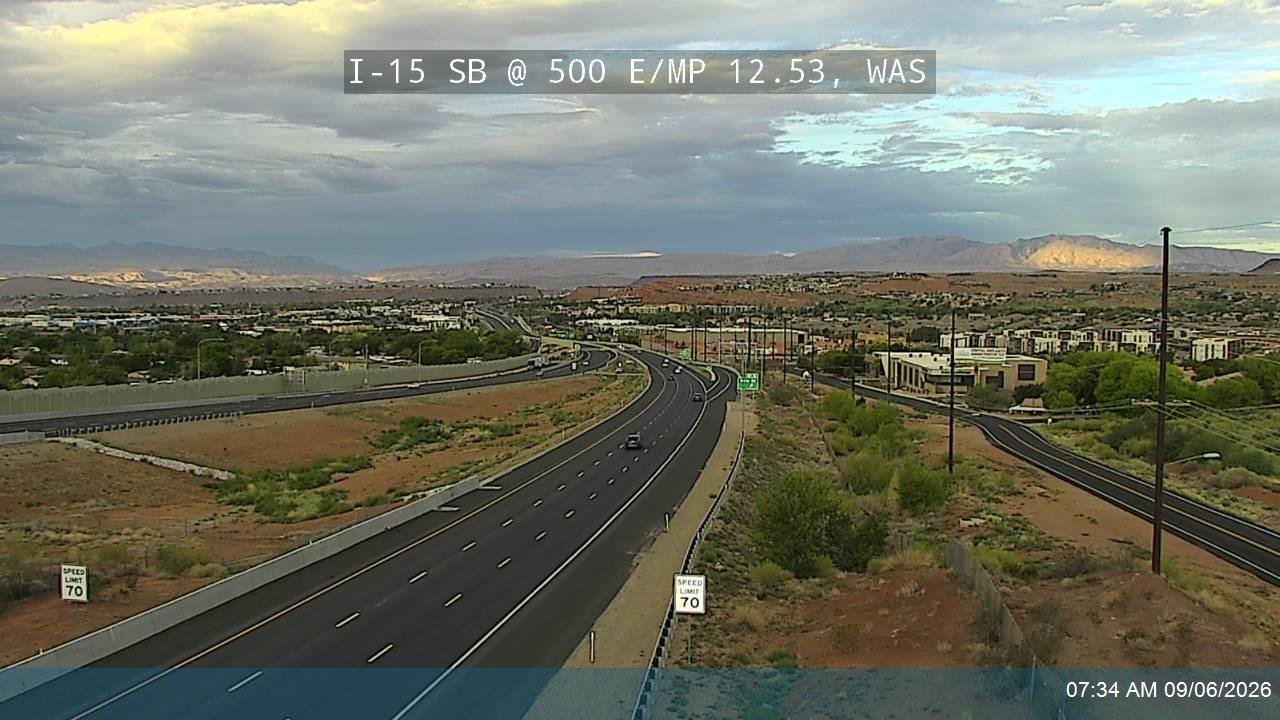 I-15 SB @ 500 E / MP 12.53, WAS live camera view