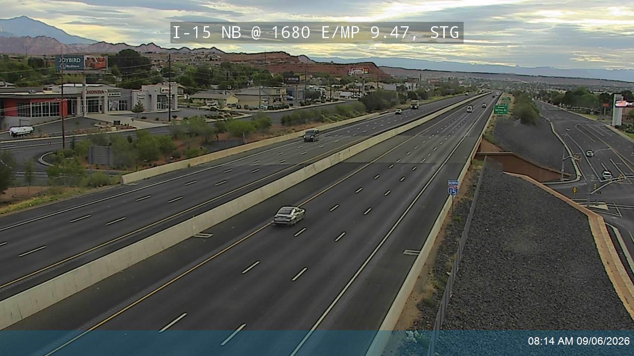 I-15 NB @ 1680 E / MP 9.47, STG live camera view