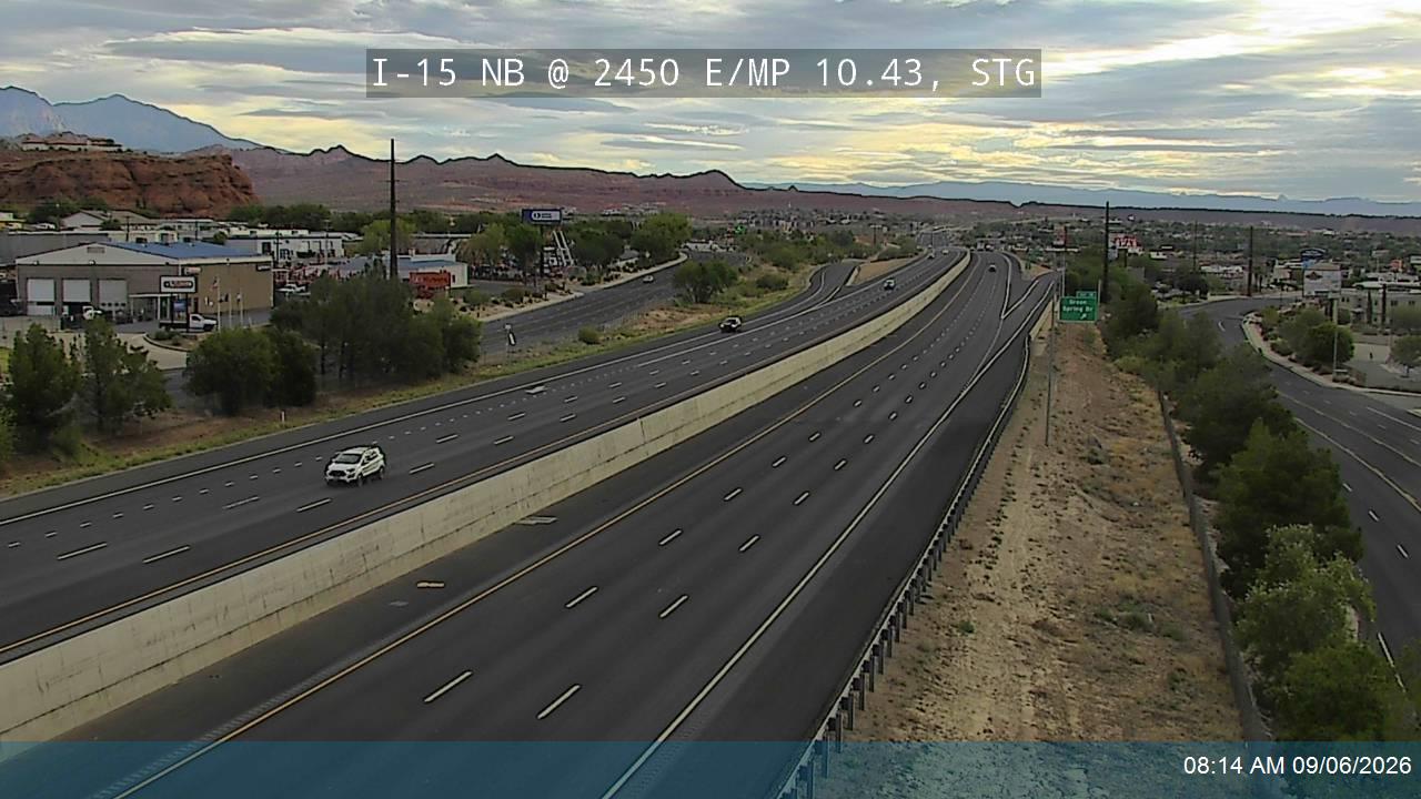 I-15 NB @ 2450 E / MP 10.43, STG live camera view