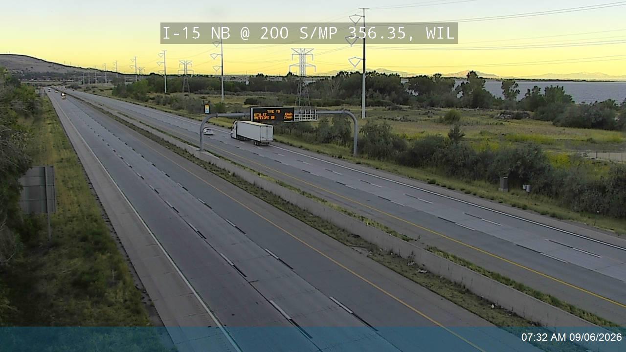 I-15 NB @ 200 S / MP 356.35, WIL live camera view