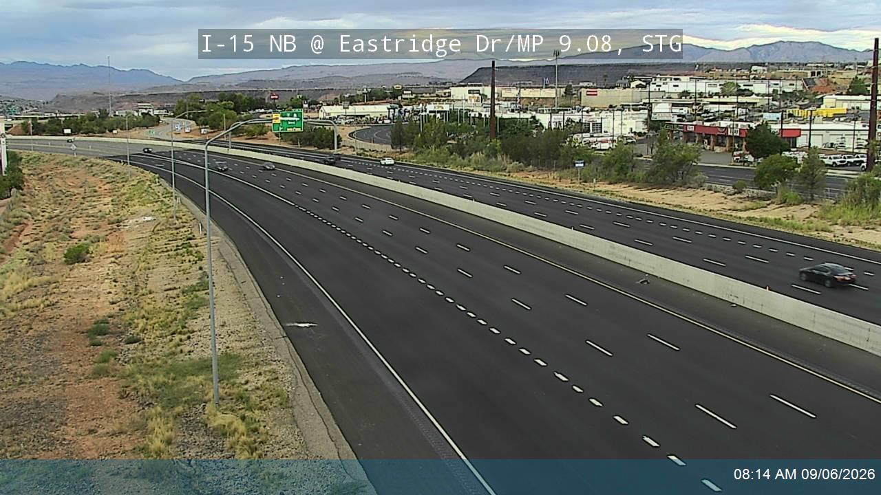 I-15 NB @ Eastridge Dr / MP 9.08, STG live camera view
