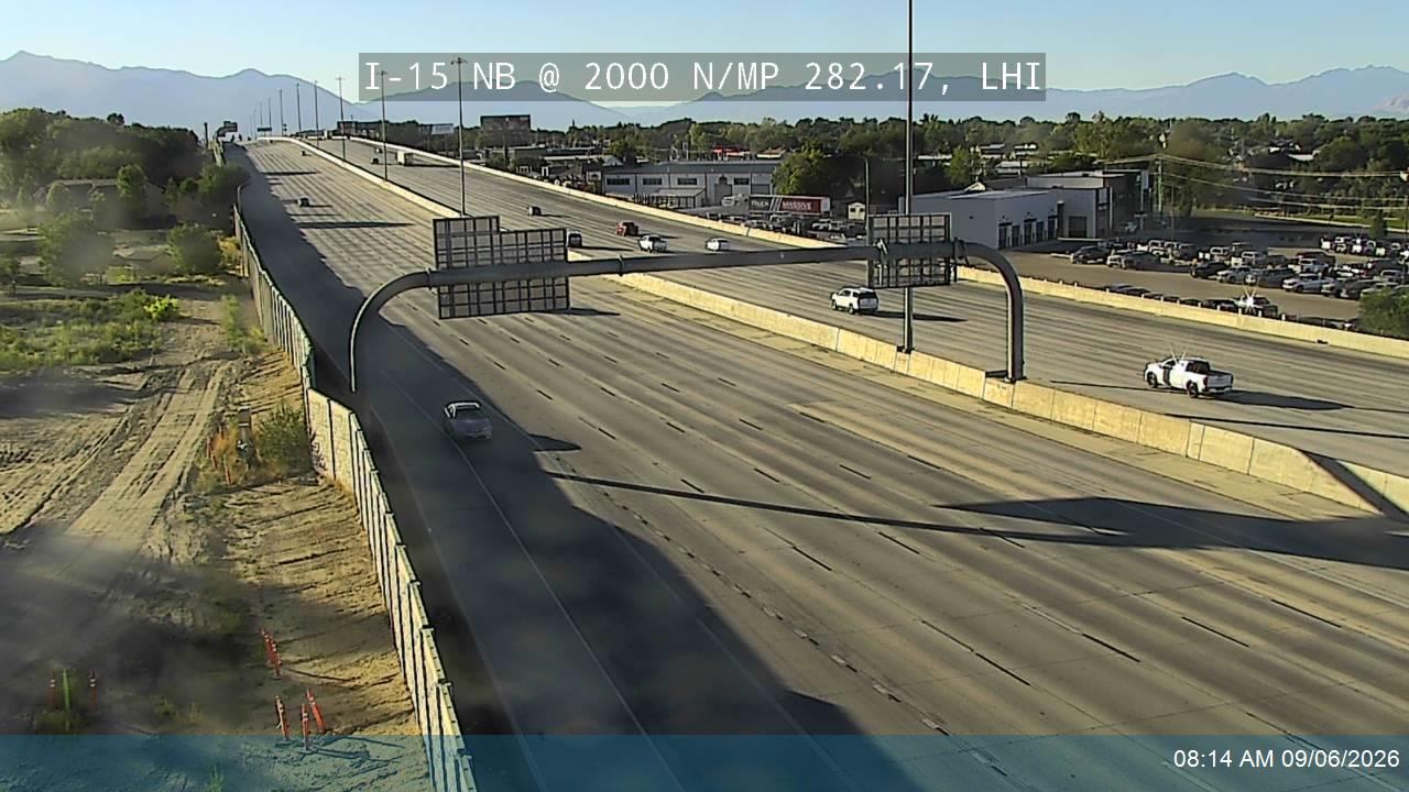 I-15 NB @ 2000 N / MP 282.17, LHI live camera view