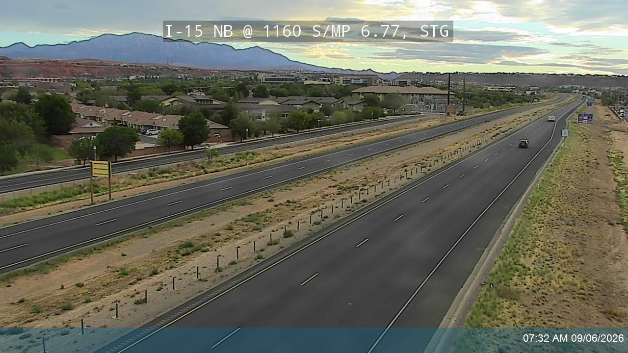 I-15 NB @ 1160 S / MP 6.77, STG live camera view
